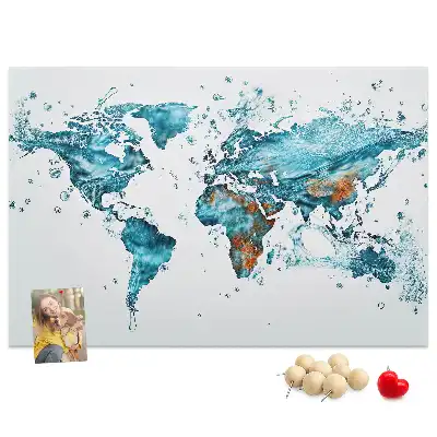 Kurk prikbord Waterwereldkaart