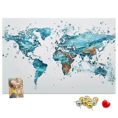 Kurk prikbord Waterwereldkaart