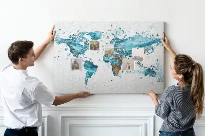 Kurk prikbord Waterwereldkaart