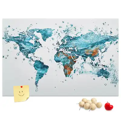 Kurk prikbord Waterwereldkaart