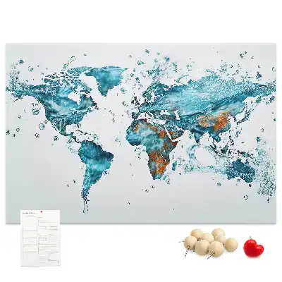 Kurk prikbord Waterwereldkaart