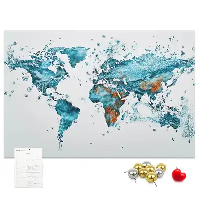 Kurk prikbord Waterwereldkaart