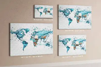 Kurk prikbord Waterwereldkaart