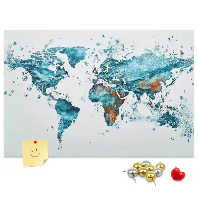 Kurk prikbord Waterwereldkaart