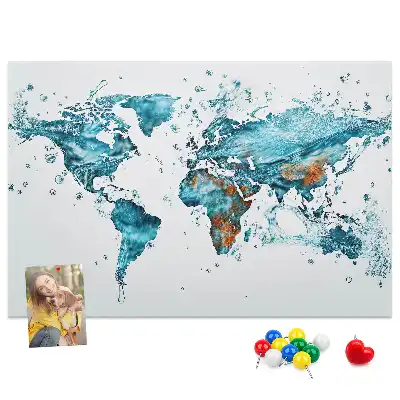 Kurk prikbord Waterwereldkaart