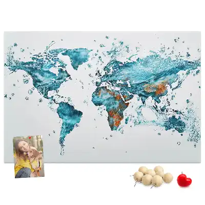 Kurk prikbord Waterwereldkaart