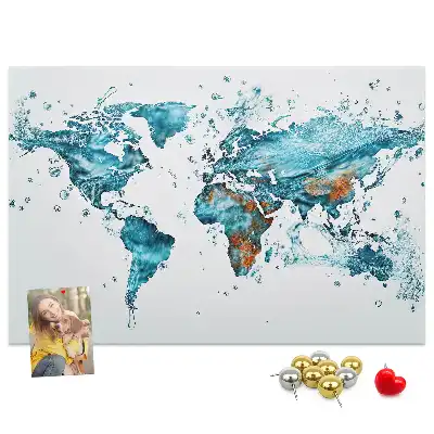 Kurk prikbord Waterwereldkaart