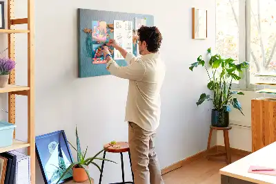 Memobord van kurk Moderne wereldbolsamenstelling