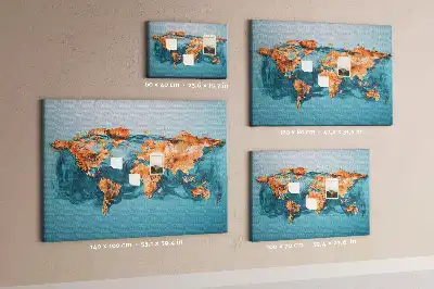 Memobord van kurk Moderne wereldbolsamenstelling