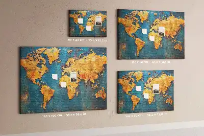 Kurk prikbord Artistieke omtrek van continenten