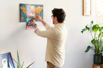 Kurk prikbord Artistieke omtrek van continenten