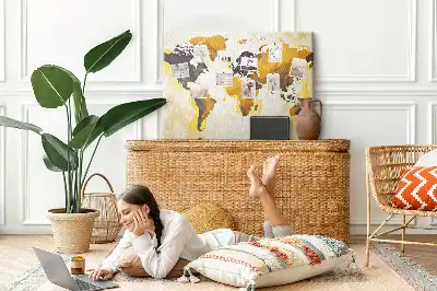 Memobord van kurk Wereldkaart abstractie