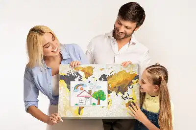 Memobord van kurk Wereldkaart abstractie