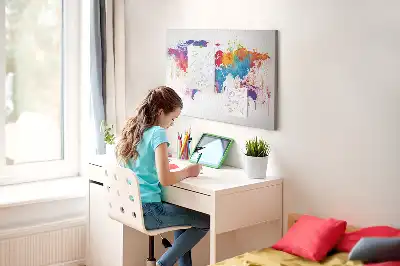 Kurk prikbord Geografische continentenkaart