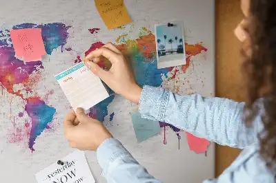 Kurk prikbord Geografische continentenkaart
