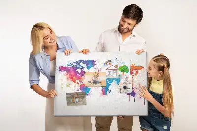 Kurk prikbord Geografische continentenkaart