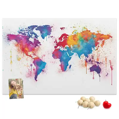 Kurk prikbord Geografische continentenkaart