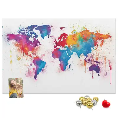 Kurk prikbord Geografische continentenkaart
