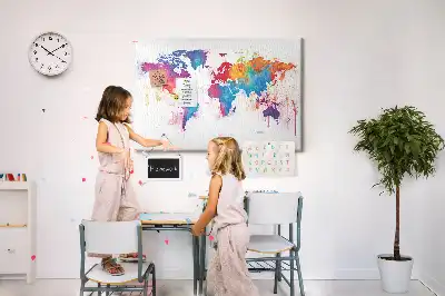 Kurk prikbord Geografische continentenkaart