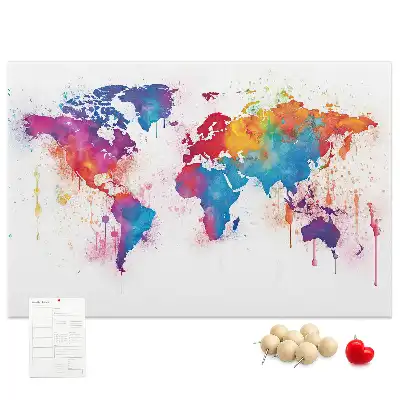 Kurk prikbord Geografische continentenkaart