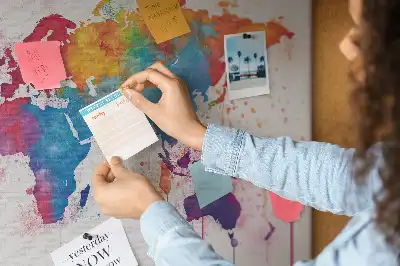 Kurk prikbord Geografische continentenkaart