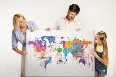Kurk prikbord Geografische continentenkaart