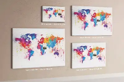 Kurk prikbord Geografische continentenkaart