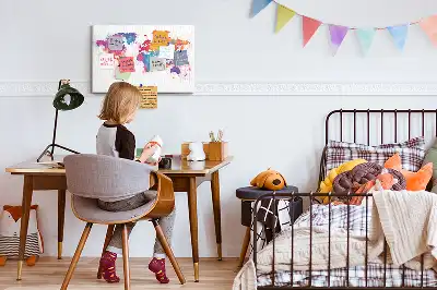 Kurk prikbord Geografische continentenkaart