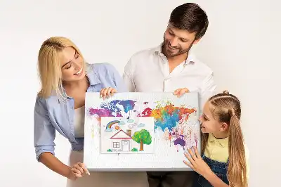Kurk prikbord Geografische continentenkaart