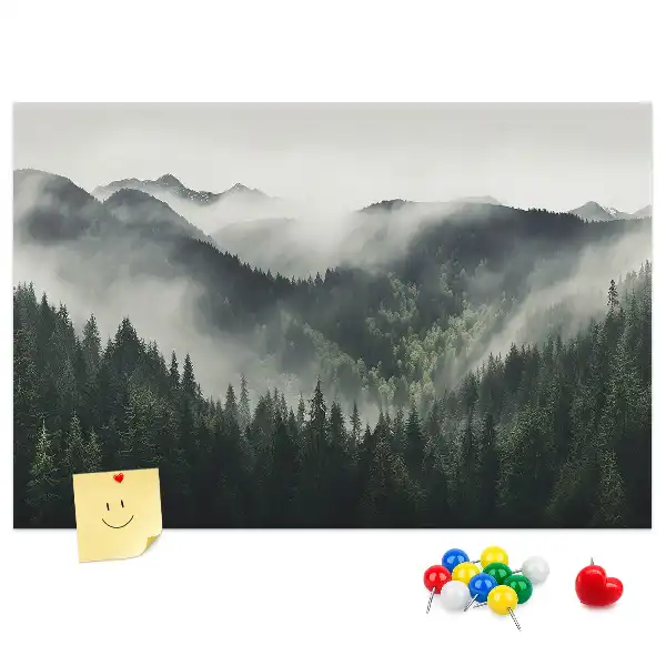 Memobord van kurk Bos landschap