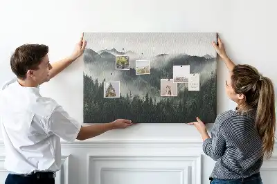 Memobord van kurk Bos landschap