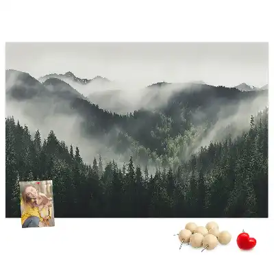 Memobord van kurk Bos landschap