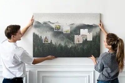 Memobord van kurk Bos landschap
