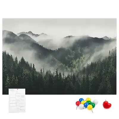Memobord van kurk Bos landschap