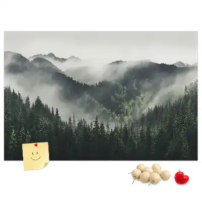 Memobord van kurk Bos landschap