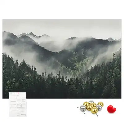 Memobord van kurk Bos landschap