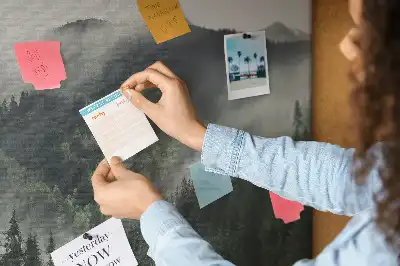 Memobord van kurk Bos landschap