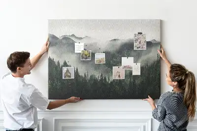 Memobord van kurk Bos landschap