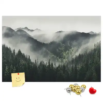 Memobord van kurk Bos landschap