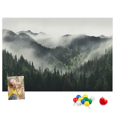 Memobord van kurk Bos landschap