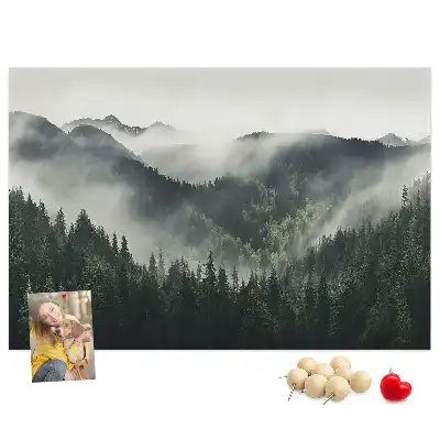 Memobord van kurk Bos landschap