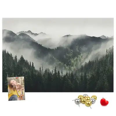 Memobord van kurk Bos landschap