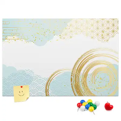 Decoratief kurk prikbord met grafisch motief