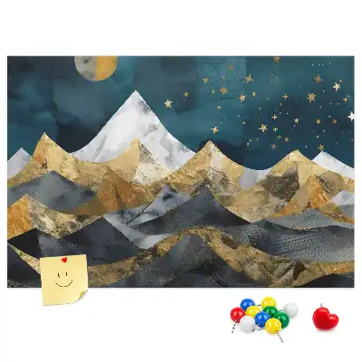 Kurken memobord Bergen 's nachts
