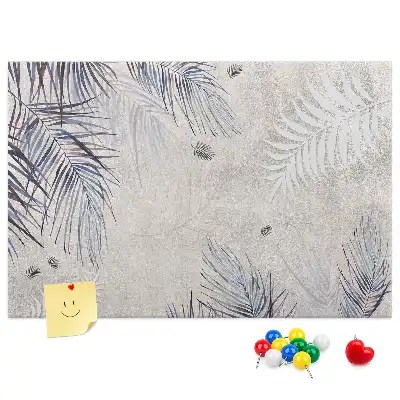 Kurken prikbord met palmbladprint