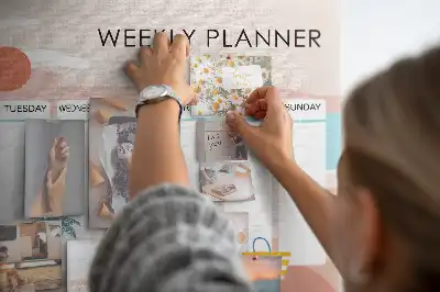 Memobord van kurk Zevendaagse organizer werk
