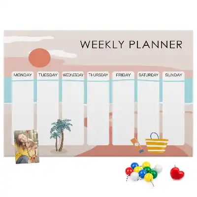 Memobord van kurk Zevendaagse organizer werk