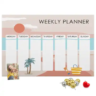 Memobord van kurk Zevendaagse organizer werk