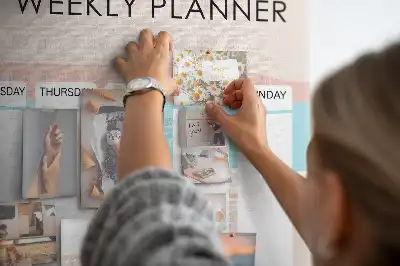 Memobord van kurk Zevendaagse organizer werk