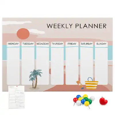 Memobord van kurk Zevendaagse organizer werk